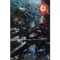 STAR WARS X-WING DOG FIGHT OIL PAINTING CLASSIC ART PRINT PREMIUM POSTER