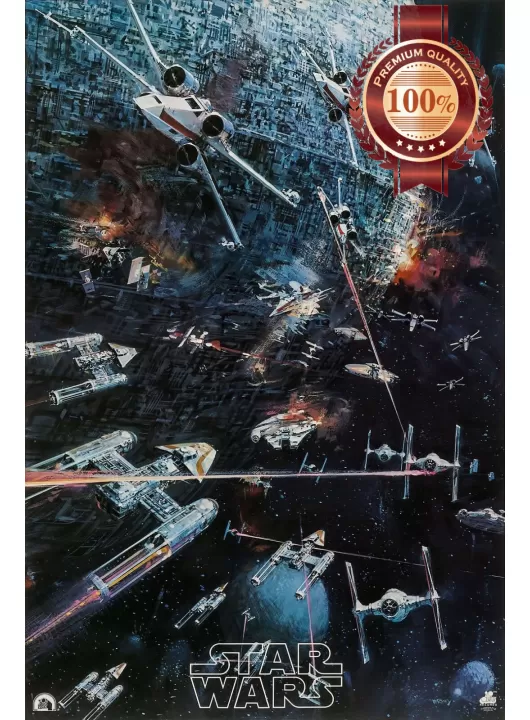 STAR WARS X-WING DOG FIGHT OIL PAINTING CLASSIC ART PRINT PREMIUM POSTER