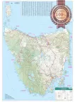 DETAILED TASMANIA STATE ROADS TAS AUSTRALIA MAP OF AUS WALL CHART PREMIUM POSTER