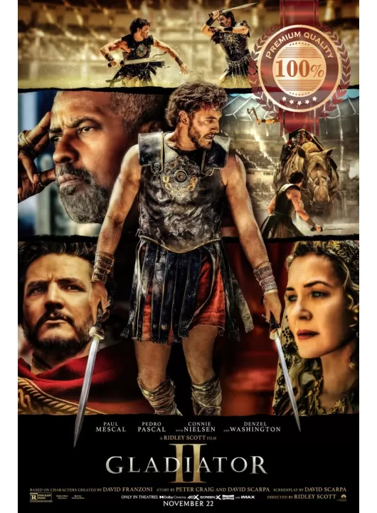GLADIATOR II MAIN 2 TWO 2024 ORIGINAL MOVIE FILM CINEMA PRINT PREMIUM POSTER