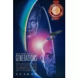 STAR TREK GENERATIONS 1994 90s ORIGINAL CINEMA MOVIE FILM PRINT PREMIUM POSTER