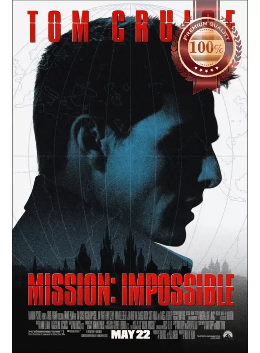 MISSION: IMPOSSIBLE 1996 90s ORIGINAL OFFICIAL CINEMA MOVIE PRINT PREMIUM POSTER