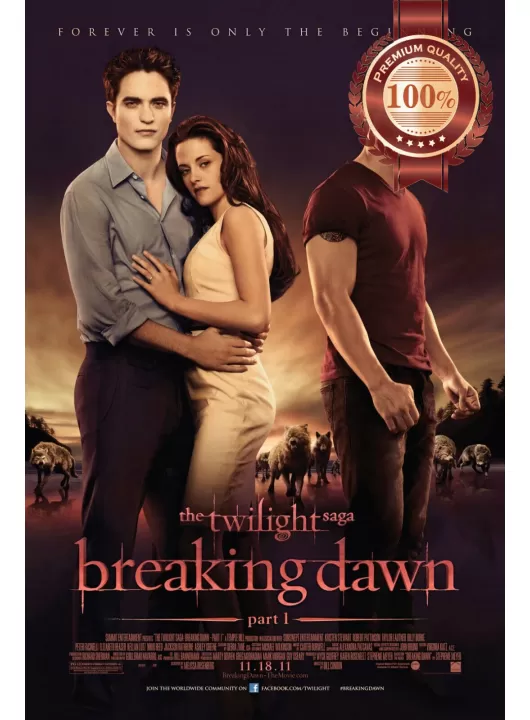 THE TWILIGHT SAGA BREAKING DAWN PT 1 2011 ORIGINAL CINEMA MOVIE PRINT PREMIUM POSTER