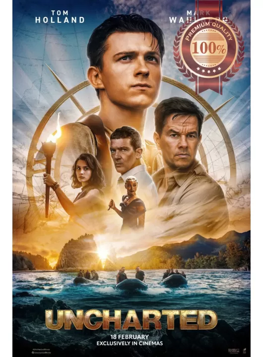 UNCHARTED 2022 MAIN ORIGINAL OFFICIAL CINEMA MOVIE FILM PRINT PREMIUM POSTER UNCHARTED 2022 MAIN ORIGINAL OFFICIAL CINEMA MOVIE FILM PRINT PREMIUM POSTER