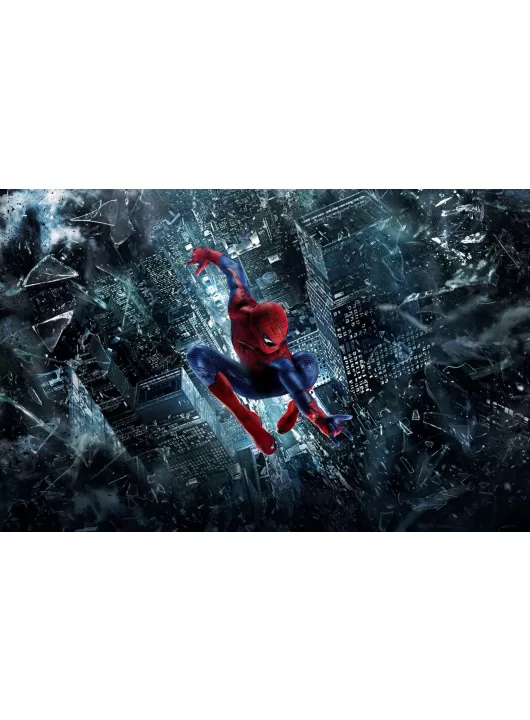THE AMAZING SPIDERMAN THROUGH CITY MOVIE WALL ART PRINT - PREMIUM POSTER THE AMAZING SPIDERMAN THROUGH CITY MOVIE WALL ART PRINT - PREMIUM POSTER