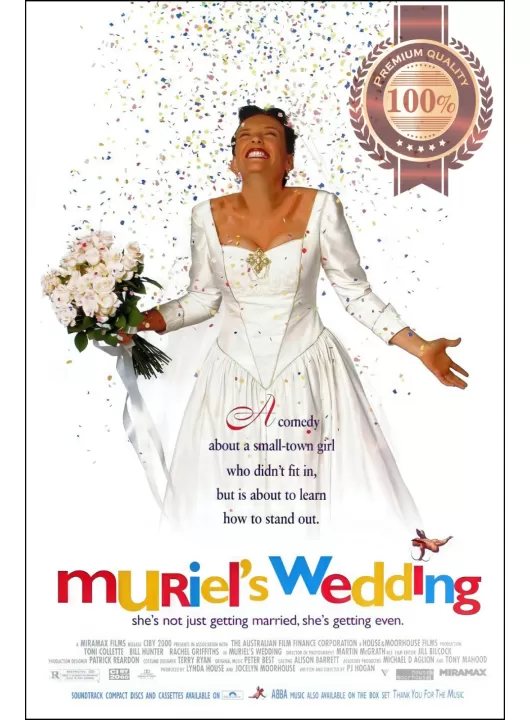 MURIELS WEDDING 1994 90s ORIGINAL AUS MOVIE FILM CINEMA PRINT PREMIUM POSTER MURIELS WEDDING 1994 90s ORIGINAL AUS MOVIE FILM CINEMA PRINT PREMIUM POSTER
