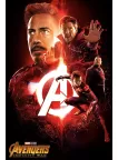 INFINITY WAR HEROES RED AVENGERS CINEMA MOVIE FILM PRINT PREMIUM POSTER