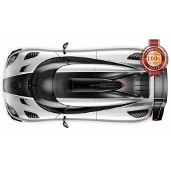 KOENIGSEGG AGERA TOP WHITE SPORTS SUPER DREAM CAR PHOTO PRINT PREMIUM POSTER