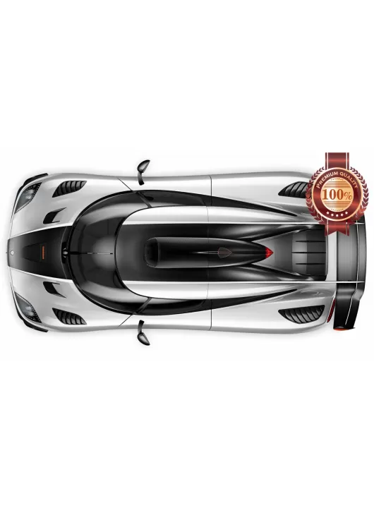 KOENIGSEGG AGERA TOP WHITE SPORTS SUPER DREAM CAR PHOTO PRINT PREMIUM POSTER