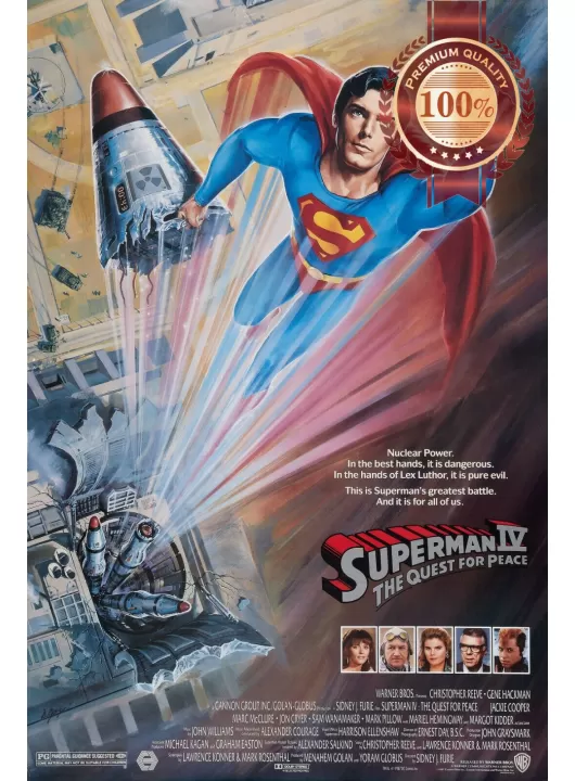 SUPERMAN IV 4 1987 80s ORIGINAL OFFICIAL CINEMA FILM MOVIE PRINT PREMIUM POSTER SUPERMAN IV 4 1987 80s ORIGINAL OFFICIAL CINEMA FILM MOVIE PRINT PREMIUM POSTER