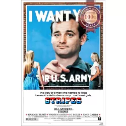 STRIPES 1981 80s BILL MURRAY ORIGINAL OFFICIAL CINEMA MOVIE PRINT PREMIUM POSTER