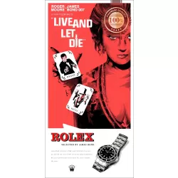LIVE AND LET DIE ROLEX 73 JAMES BOND ORIGINAL CINEMA MOVIE PRINT PREMIUM POSTER