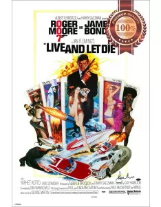 LIVE AND LET DIE 007 JAMES BOND ORIGINAL 70s CINEMA ART PRINT PREMIUM POSTER
