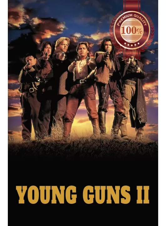 YOUNG GUNS II V2 1990 90s ORIGINAL CINEMA MOVIE FILM PRINT PREMIUM POSTER