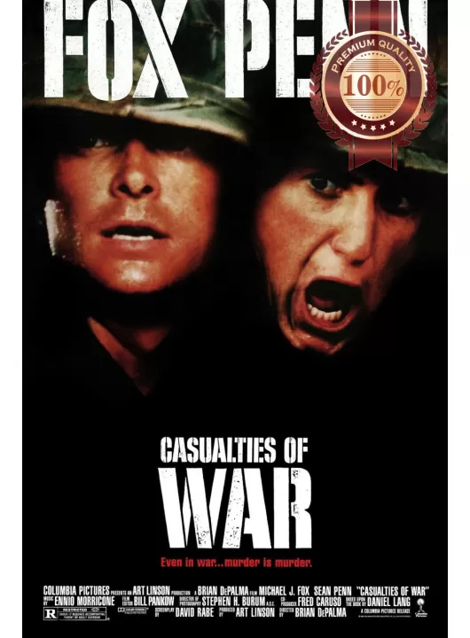 CASUALTIES OF WAR 1989 OFFICIAL ORIGINAL CINEMA MOVIE PRINT PREMIUM POSTER