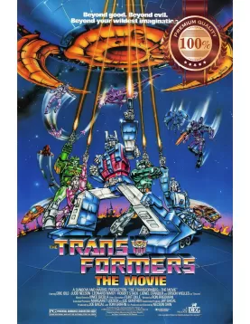 THE TRANSFORMERS 80s OFFICIAL ORIGINAL CINEMA CARTOON MOVIE PRINT PREMIUM POSTER