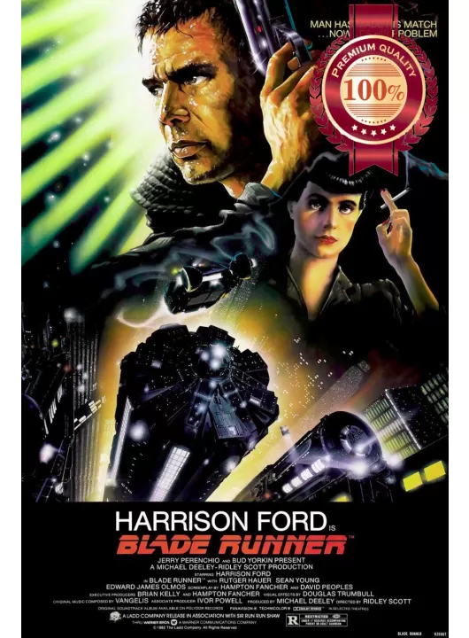 BLADE RUNNER HARRISON FORD 1982 ORIGINAL FILM MOVIE ART PRINT PREMIUM POSTER