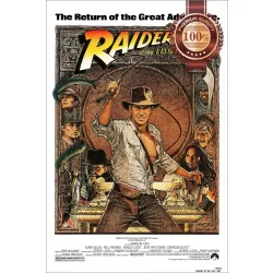 INDIANA JONES RAIDERS OF THE LOST ARK V3 1981 80s ORIGINAL MOVIE PRINT PREMIUM POSTER