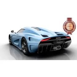 KOENIGSEGG REGERA BLU REAR SPORTS SUPER DREAM CAR PHOTO PRINT PREMIUM POSTER