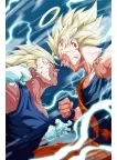 GOKU VS VEGETA FIGHTING SUPER SAIYAN DRAGON BALL Z TV SHOW PRINT PREMIUM POSTER GOKU VS VEGETA FIGHTING SUPER SAIYAN DRAGON BALL Z TV SHOW PRINT PREMIUM POSTER