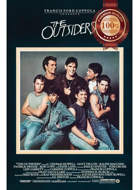THE OUTSIDERS 1983 80s ORIGINAL OFFICIAL CINEMA MOVIE FILM PRINT PREMIUM POSTER
