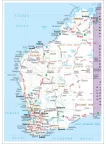 WESTERN AUSTRALIA WA STATE ROADS MAP OF AUS WALL CHART PRINT PREMIUM POSTER WESTERN AUSTRALIA WA STATE ROADS MAP OF AUS WALL CHART PRINT PREMIUM POSTER