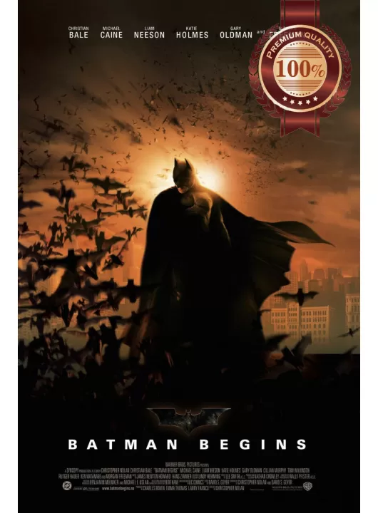 BATMAN BEGINS 2005 OFFICIAL ORIGINAL CINEMA FILM MOVIE PRINT PREMIUM POSTER