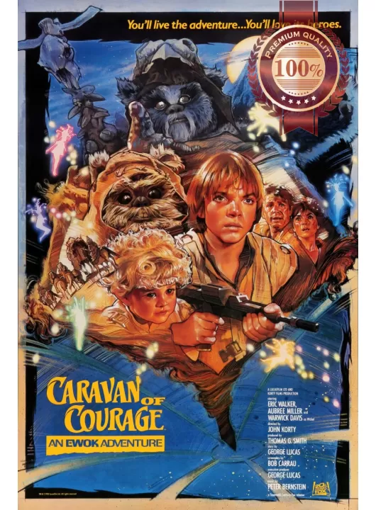 CARAVAN OF COURAGE: AN EWOK ADVENTURE 1984 80s THE STARWARS MOVIE PREMIUM POSTER