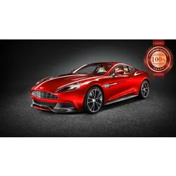 ASTON MARTIN VANQUISH RED LUXURY CAR SPORTS VEHICLE PRINT PREMIUM POSTER