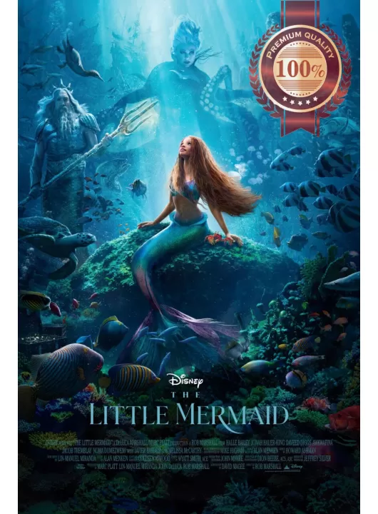 THE LITTLE MERMAID 2023 DISNEY ORIGINAL CINEMA MOVIE FILM PRINT PREMIUM POSTER