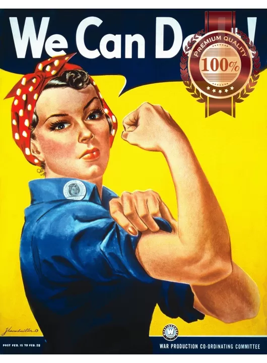 ROSIE THE RIVETER (WE CAN DO IT) VINTAGE DECOR WALL ART PRINT PREMIUM POSTER ROSIE THE RIVETER (WE CAN DO IT) VINTAGE DECOR WALL ART PRINT PREMIUM POSTER