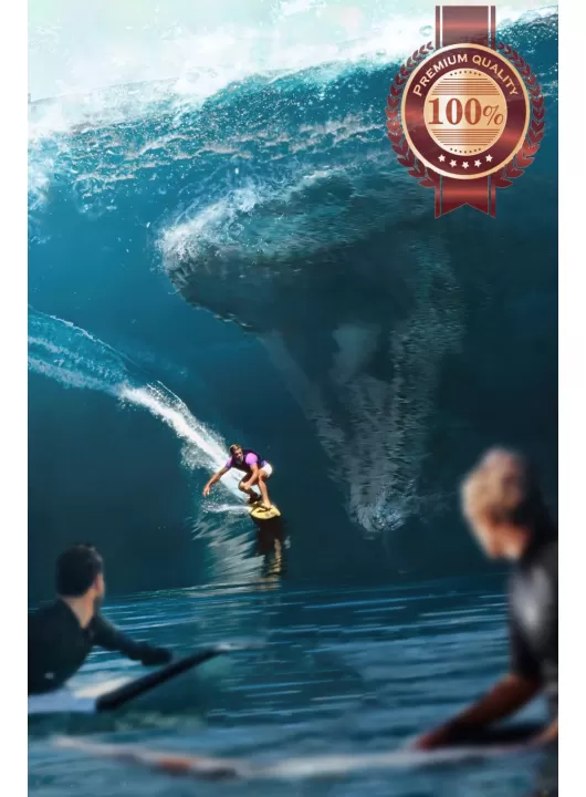 JURASSIC WORLD FALLEN KINGDOM 2018 SURFER MOSASAURUS MOVIE CINEMA PREMIUM POSTER JURASSIC WORLD FALLEN KINGDOM 2018 SURFER MOSASAURUS MOVIE CINEMA PREMIUM POSTER