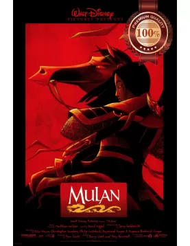 MULAN DISNEY 1998 90s OFFICIAL ORIGINAL CINEMA MOVIE PRINT PREMIUM POSTER