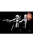 STAR WARS BOBA FETT DARTH VADER PARODY PULP FICTION ART PRINT PREMIUM POSTER