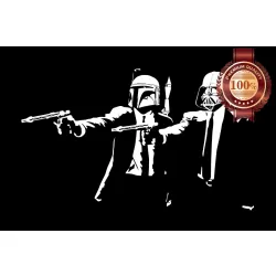 STAR WARS BOBA FETT DARTH VADER PARODY PULP FICTION ART PRINT PREMIUM POSTER