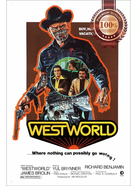 WESTWORLD 1973 70s RETRO FILM OFFICIAL CINEMA MOVIE ART PRINT PREMIUM POSTER