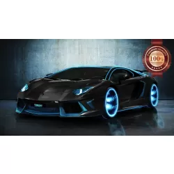 LAMBORGHINI AVENTADOR TRON STYLE SUPER CAR SPORTS HYPER PRINT PREMIUM POSTER
