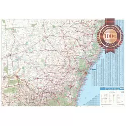 DETAILED NEW SOUTH WALES STATE ROADS NSW AUSTRALIA MAP OF AUS  PREMIUM POSTER