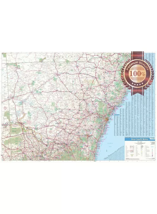 DETAILED NEW SOUTH WALES STATE ROADS NSW AUSTRALIA MAP OF AUS PREMIUM POSTER DETAILED NEW SOUTH WALES STATE ROADS NSW AUSTRALIA MAP OF AUS PREMIUM POSTER