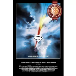 SUPERMAN THE MOVIE 1978 70s ORIGINAL OFFICIAL CINEMA FILM PRINT PREMIUM POSTER