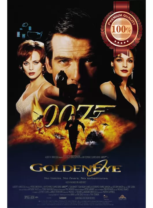 GOLDENEYE 007 JAMES BOND MOVIE FILM ORIGINAL CINEMA ART PRINT PREMIUM POSTER