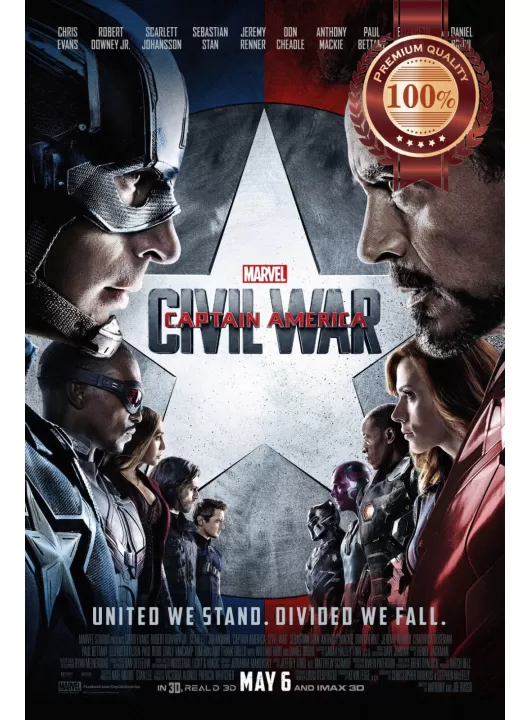 CAPTAIN AMERICA CIVIL WAR 2016 FILM MOVIE ORIGINAL CINEMA PRINT PREMIUM POSTER