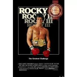 ROCKY III 3 THREE CLASSIC 1982 80s ORIGINAL CINEMA MOVIE PRINT PREMIUM POSTER