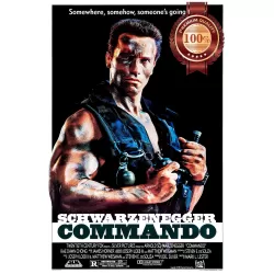 COMMANDO 1985 80s SCHWARZENEGGER ORIGINAL CINEMA MOVIE FILM PRINT PREMIUM POSTER