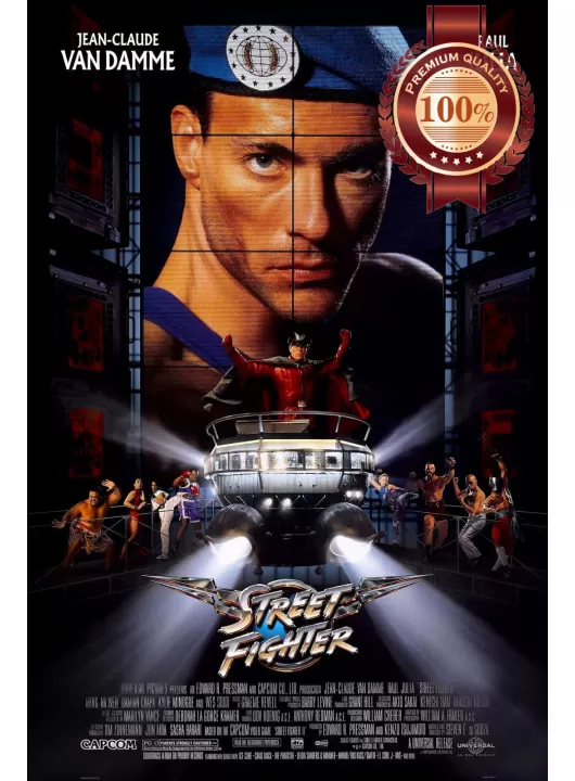 STREET FIGHTER LIVE ACTION 90s MOVIE VAN DAMME ORIGINAL PRINT PREMIUM POSTER