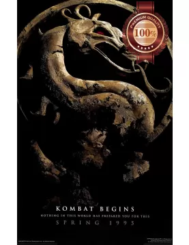 MORTAL KOMBAT 1995 90s COMBAT STONE LOGO ORIGINAL MOVIE WALL ART PRINT PREMIUM POSTER