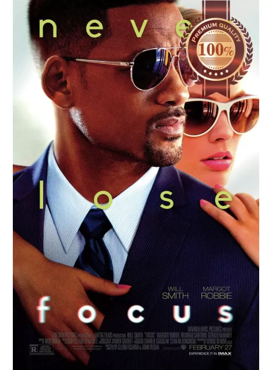 FOCUS 2015 WILL SMITH MARGOT ORIGINAL CINEMA FILM MOVIE PRINT PREMIUM POSTER