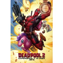 DEADPOOL 2 II RIDING PONY EXPLOSION ARTWORK MOVIE PRINT ART PREMIUM POSTER