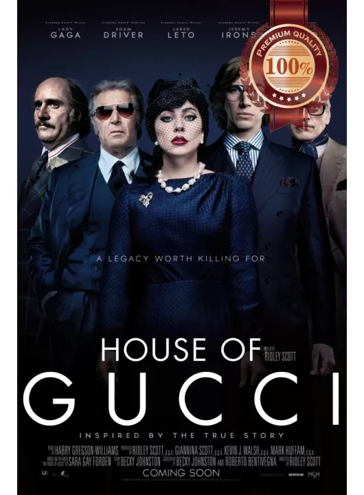 HOUSE OF GUCCI 2021 ORIGINAL OFFICIAL CINEMA FILM MOVIE PRINT PREMIUM POSTER