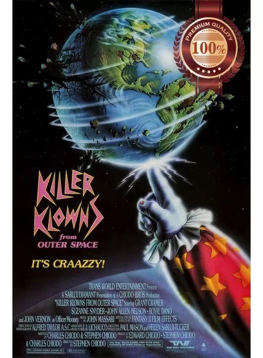 KILLER KLOWNS FROM OUTER SPACE 1988 ORIGINAL CINEMA MOVIE PRINT PREMIUM POSTER